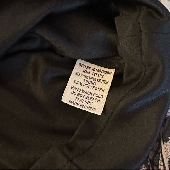 Pink Owl Boho Night Out Nude Black Patterned Dress with Flared Sleeves Small - Picture 11 of 13